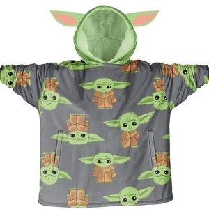 Disney THE WAYY BIG HOODIE Plush Lined Oversized Hoodie, The Mandalorian Baby Yo
